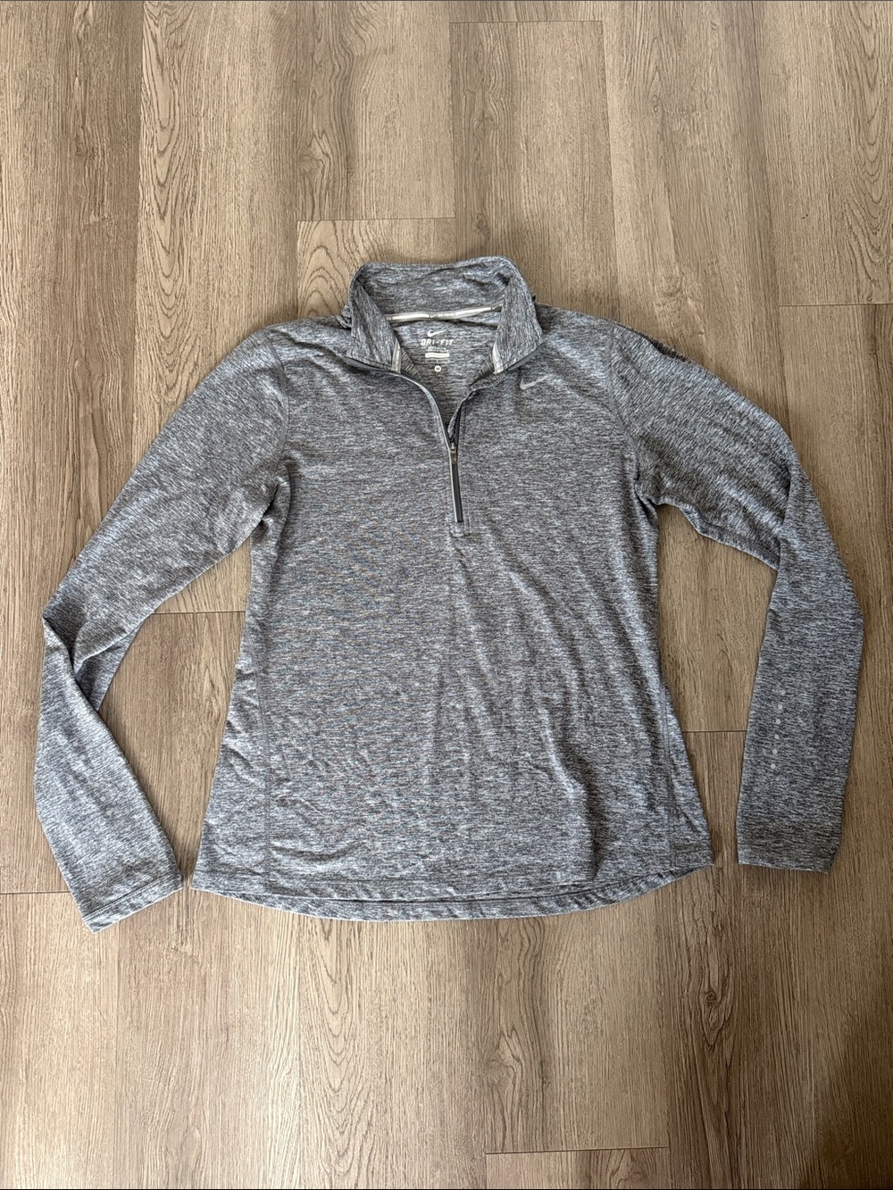 Nike Women's Heather Gray Quarter-Zip Pullover